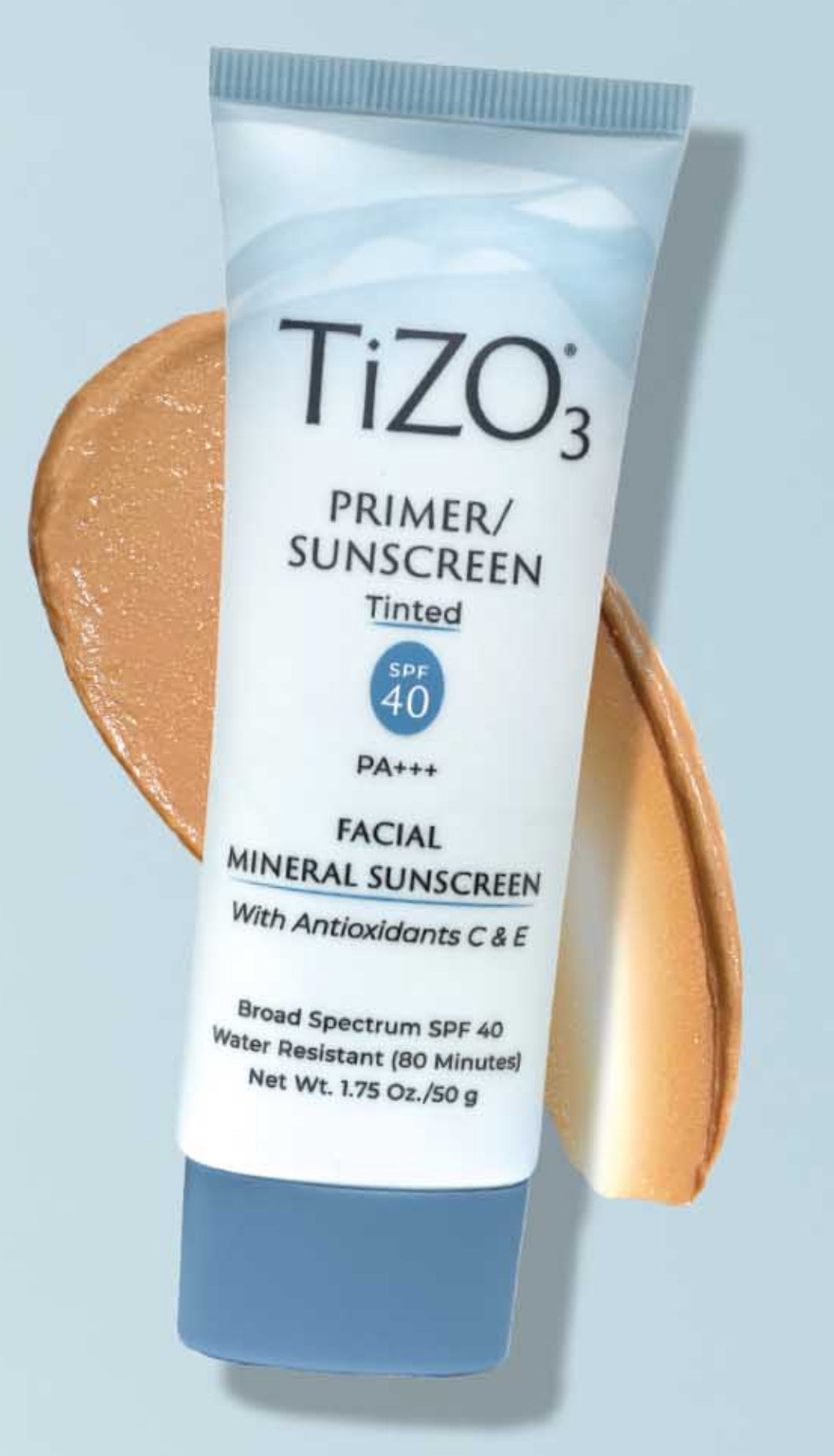 TiZOs PRIMER/PROTECTOR SOLAR SPF 40 Tinted 1.75oz